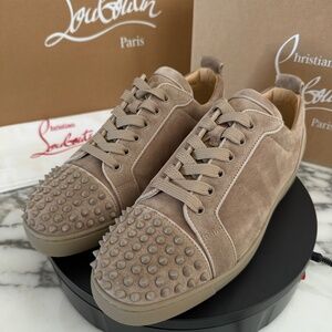 Christian Louboutin 3160934 Men's Louis Junior spikes Orlato Flats, 43, 45.5, 46